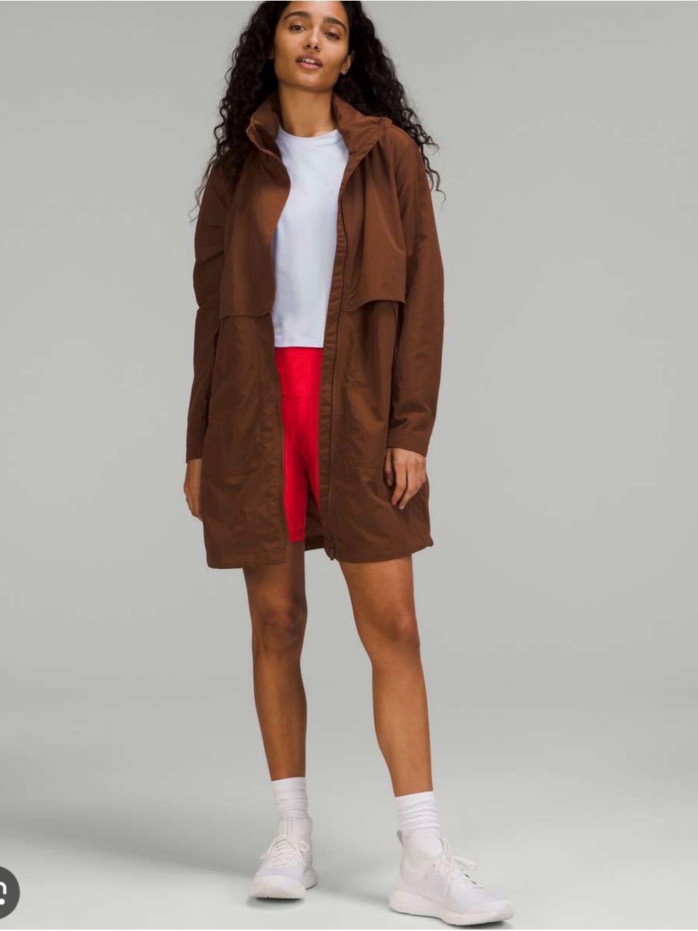 lululemon athletica roasted brown  always effortless Hooded Jacket